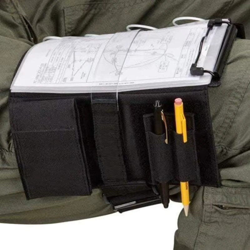 Pilot Reversible Kneeboard Schwarz als Beinmontierte Zwischenablage mit Stifthalter und Panelhalter für Piloten - Bild 3