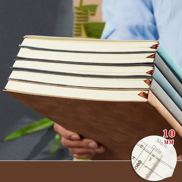 Lidafish Ledernotizbuch A5 mit 120 Blatt und 240 linierten Seiten aus Kunstleder - Bild 1
