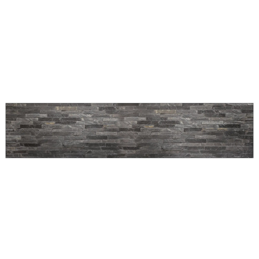 MySpotti Küchenrückwand Profix Cucina Black Bricks in Steingrau mit Aluminium-Optik B: 270 cm, H: 60 cm - Bild 2
