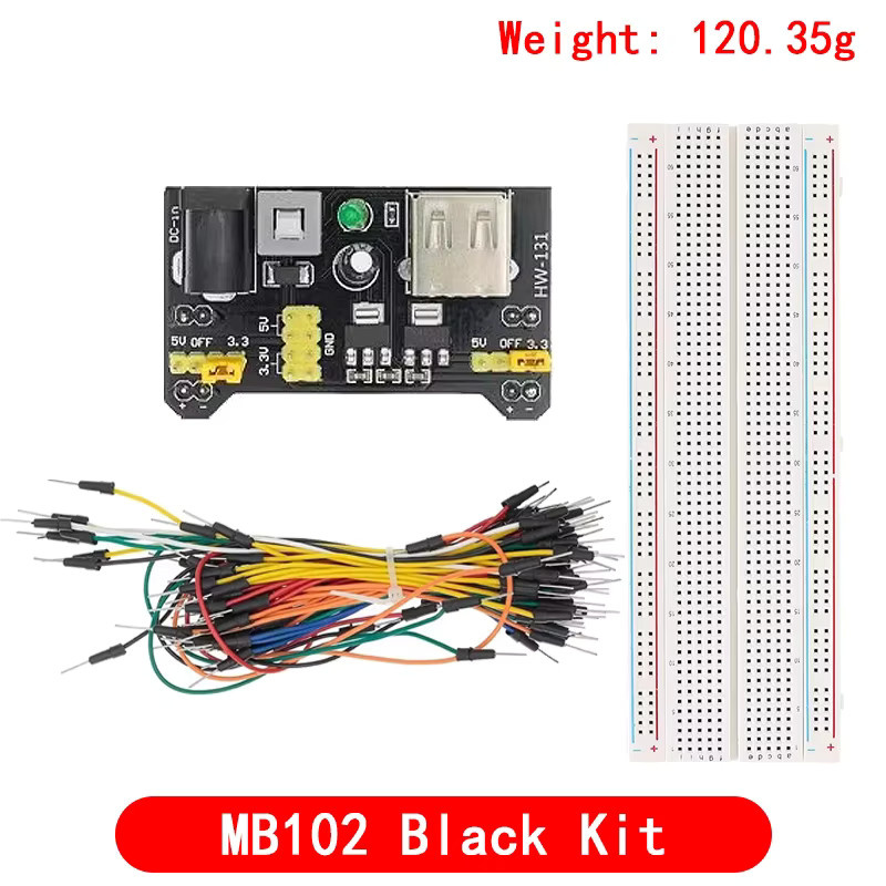 Si Tai&SH MB102 Breadboard-Leistungsmodul mit 830 Punkten Prototyp-Breadboard und 65 Überbrückungsdrähten in Multicolor für dein Arduino-Kit - Bild 3