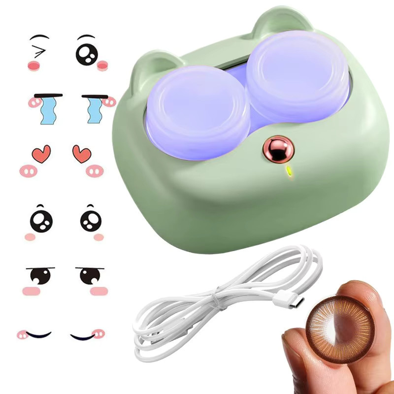 XMSJ Kontaktlinsen-Reinigungsgerät, 3-Modus Ultraschall, Unisex - Bild 1