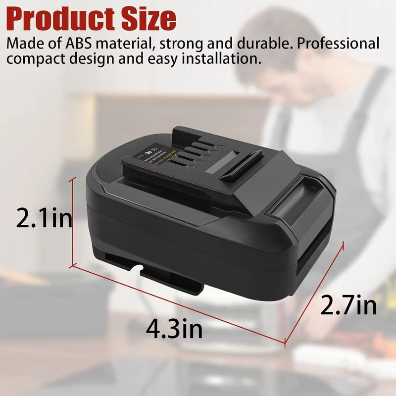 XMSJ Batterieadapter für Bosch 18V PBA-Serie Lithium-Akku-Konverter für E-inhell 18V Li-Ionen-Akku Elektrowerkzeug-Bohrmaschine, Schwarz - Bild 3
