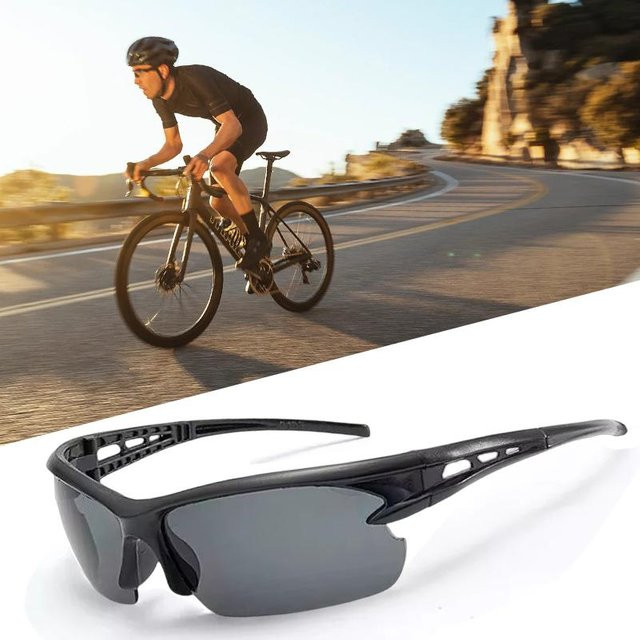 Freedom Outdoors Sportsonnenbrille, Herren, Vollrand, Kunststoff, grau, gelb - Bild 1