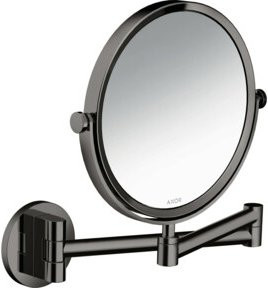Hansgrohe Axor Uni. Circular Rasierspiegel zur Wandmontage in Schwarz Chrom poliert - Bild 1