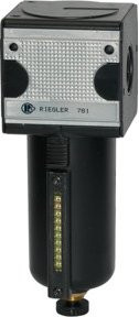 Riegler Filter multifix mit Metallbehälter und Sichtrohr, 5 µm, BG 3, G 3/4, Schwarz - Bild 1