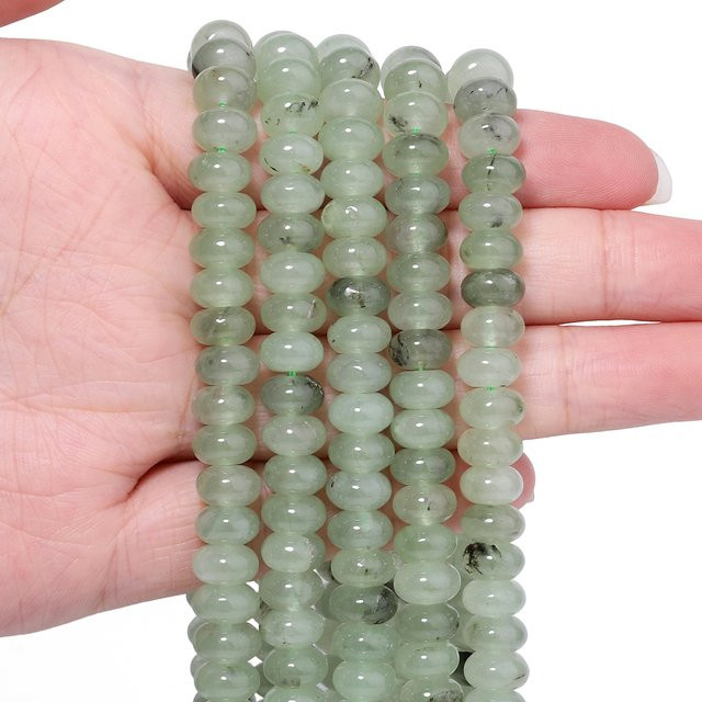 xilitata Naturstein Prehnit Jade Perlen, 5x8mm, 15'' - Bild 1