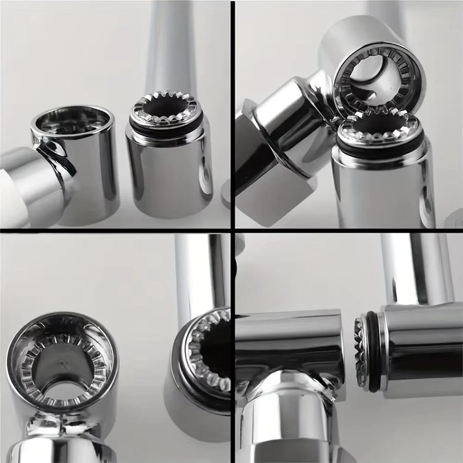 Duschkopf-Verlängerungsarm aus massivem Messing in Schwarz oder Silber, Länge: 27,9 cm - Bild 3