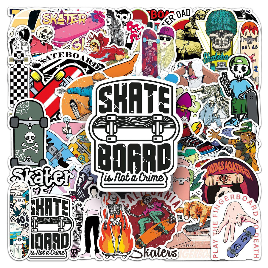 50 Skateboard Doodle Cartoon Sport Kreativ Guka DIY Skateboard Koffer Aufkleber Wasserdicht Car beautiful stickers - Bild 3