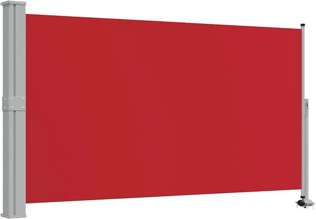 vidaXL Ausziehbare Seitenmarkise aus Polyester in Rot, B/H: 300 x 140 cm - Bild 1