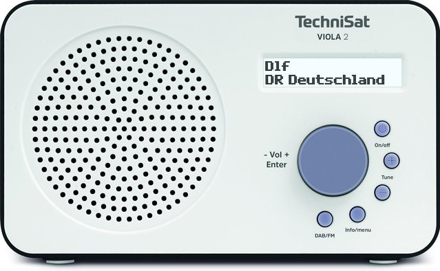 TechniSat VIOLA 2 tragbares DAB+ UKW Radio mit LC-Display und Kopfhöreranschluss in Weiß/Schwarz - Bild 1