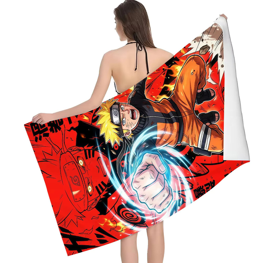 Weiches Naruto Anime Strandtuch in Multicolour für Pool, Strand und Sport - Bild 7