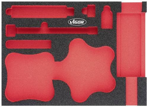 Vigour Schaumstoffeinlage V4904-L, Farbe: Rot, B: 39,3 cm, T: 28,2 cm, H: 3,5 cm - Bild 1