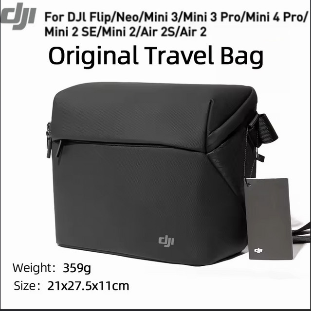 DJI Rucksack und Schultertasche für DJI Mini 4 Pro, Neo, Air 2, Air 2S und Mini 3 Pro in Schwarz - Bild 1