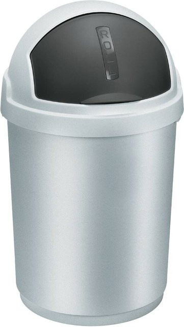 Curver Abfalleimer Touch in Silber und Anthrazit aus Kunststoff, Höhe: 74 cm, Breite: 39 cm, Tiefe: 39 cm - Bild 1
