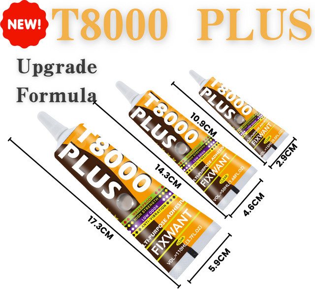 FIXWANT T8000 Kontaktkleber Transparent für Telefonreparatur, Schmuck und Handwerk - Bild 1