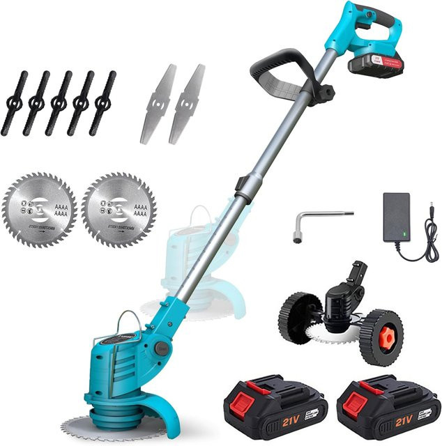 Elektrischer kabelloser Rasenmäher und Rasentrimmer für Makita LXT 18V Akku, faltbarer Handrasenmäher - Bild 1