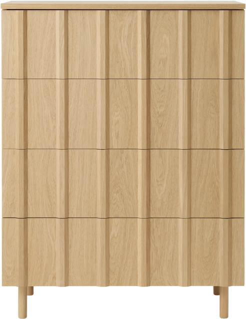 Normann Copenhagen Rib Kommode in Beige mit geriffeltem skandinavischem Design - Bild 1