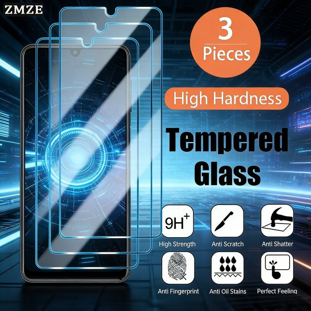 3 Stück Displayschutzfolie aus gehärtetem Glas für Motorola Moto G72 G20 G30 G42 G22 G52 G13 G73 G62 G15 G32 G84 G24 G75 G86 G56 in Transparent - Bild 1