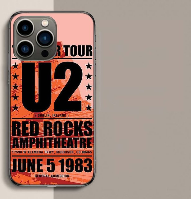 Niedrige Handyhülle mit Band U2 Design für iPhone Modelle in Multicolour - Bild 1