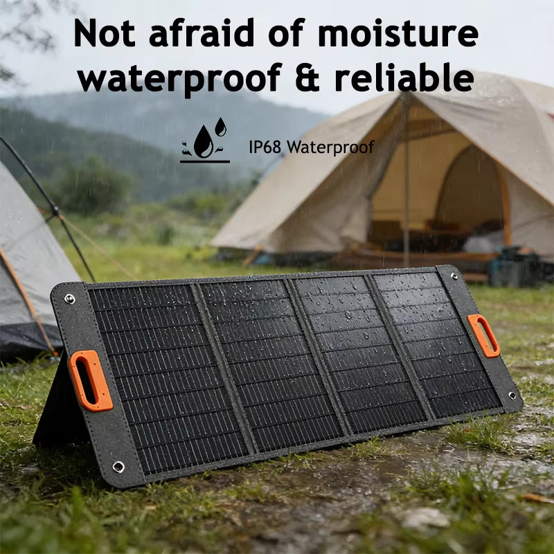 CHUBAN Faltbares Solarmodul 200W Tragbares Solar-Ladepanel Komplettset in Schwarz für Camping und Outdoor-Tourismus - Bild 3