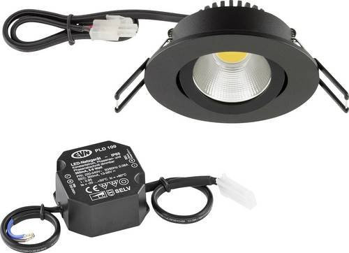 EVN PC20N60902 LED-Einbauleuchte Schwarz 6W - Bild 1