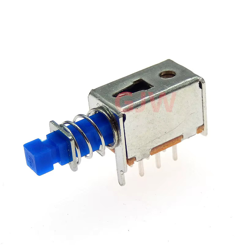 10 Stück RUISINTAO PS-22E05 Gerade Schlüsselschalter mit 6 Pins in Blau - Bild 2