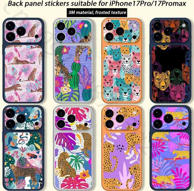 FlowER Rückseitenschutzfolie für iPhone 17 Pro Max und iPhone 17 Pro, 3D Skin Wrap Aufkleber mit vollständiger Abdeckung, Multicolor - Bild 1