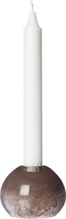 ERNST Kerzenhalter aus Glas in Braun, Höhe: 7,5 cm