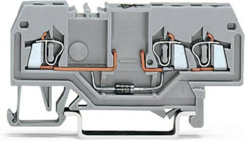 WAGO Diodenklemme 279-673/281-411 Zugfederklemme 4mm Grau 100 Stück - Bild 1