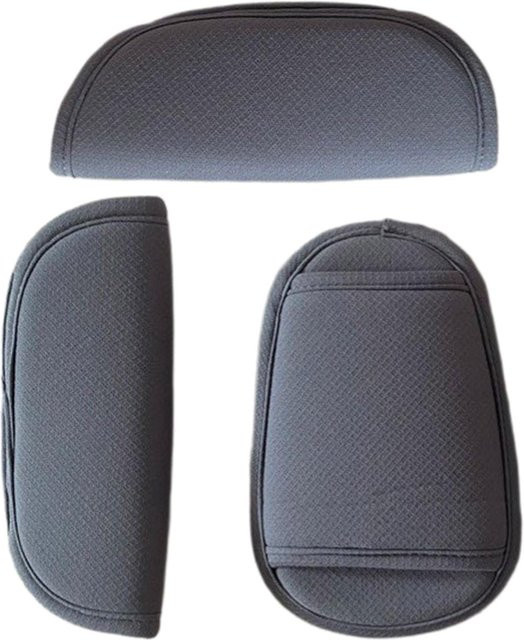 Cyprinoid Atmungsaktives Kinderwagen-Sicherheitsgurt-Schutzpolster aus Baumwolle und Polyester in Grau - Bild 1
