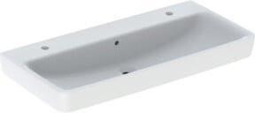 Geberit Renova Plan Waschtisch aus Keramik in Weiß mit Überlauf, Breite: 100 cm, Tiefe: 48 cm - Bild 1
