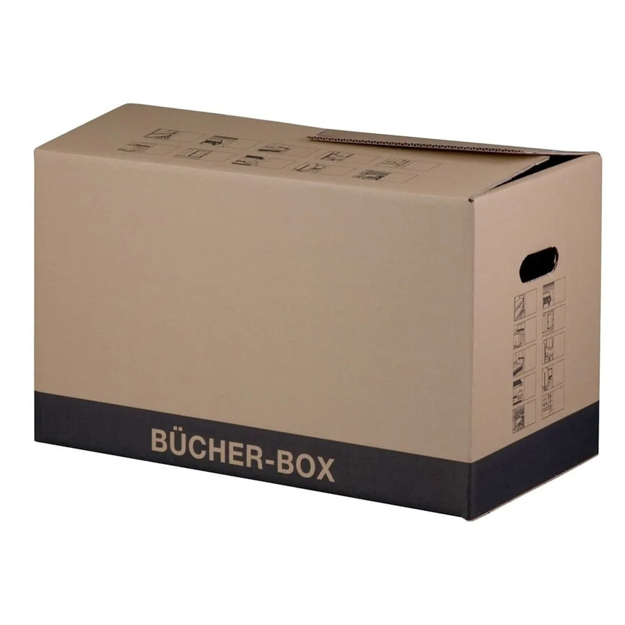 PROREGAL 10er Set Bücherboxen aus doppelwelliger Wellpappe in Braun, B/T/H: 29,3 x 56,0 x 33,9 cm - Bild 2