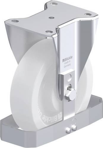 Blickle Stahlblech-Bockrolle BH-SPO 175G-FS mit Rad-Durchmesser 175 mm und einer Tragfähigkeit von max. 900 kg in Weiß - Bild 1
