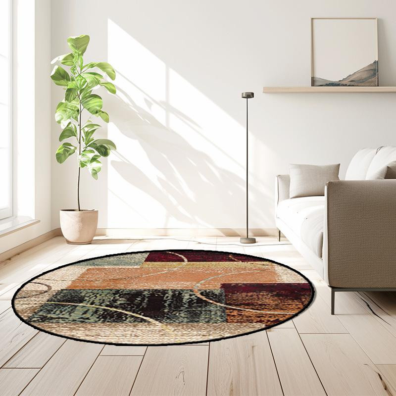 Moderner runder Druckteppich von Wucifang Jewelry, waschbar und pflegeleicht, Durchmesser: 60 cm - Bild 2