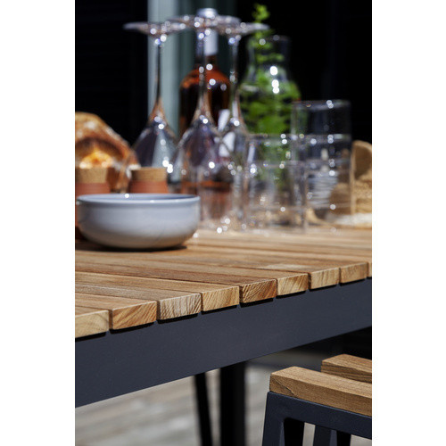 Cinas Gartentisch Mood aus Teakholz in Grau, B/H/L: 100 x 74 x 167,5 cm - Bild 4