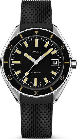 Doxa SUB200 Sharkhunter Armbanduhr, Automatik, Edelstahl, 42 mm, Schwarz - Bild 1