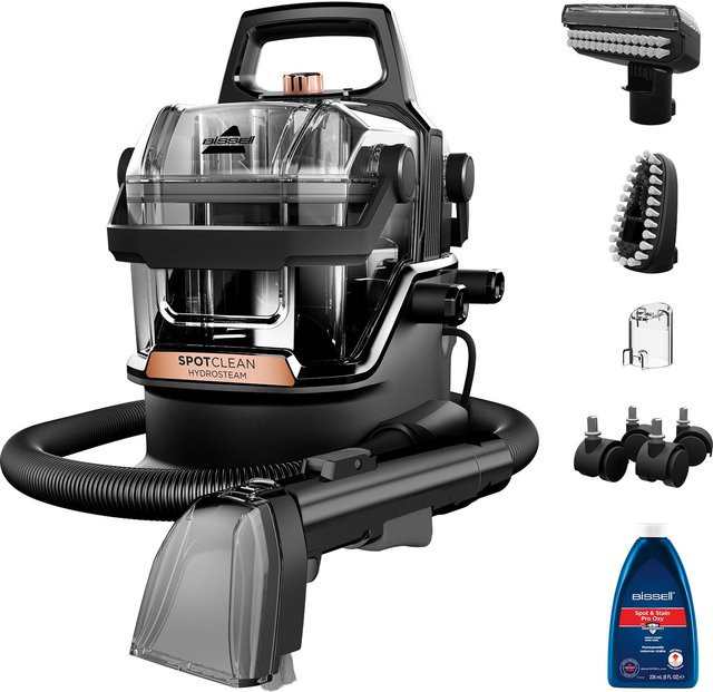 BISSELL SpotClean HydroSteam Pro Handheld-Dampfreiniger in Schwarz für Polster und Teppiche mit Heißwasserfunktion und Tierhaarentfernung - Bild 4