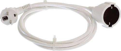 AS Schwabe Strom Verlängerungskabel 16 A Weiß 5,00 m H05VV-F 3G 1,5 mm² - Bild 1