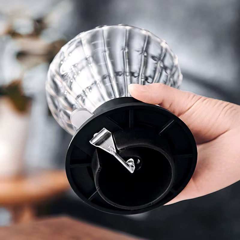 YRPcoffee Dripper V02 Konischer Kaffeefilterbecher aus Glas in Transparent inklusive 40 Kaffeefilterpapier - Bild 4