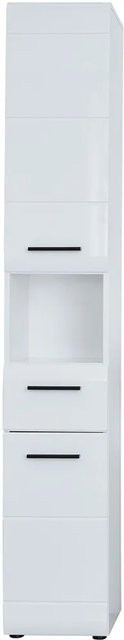 Trendteam Bad-Hochschrank Skin in Weiß Hochglanz mit Breite: 30 cm, Tiefe: 31 cm, Höhe: 182 cm - Bild 1