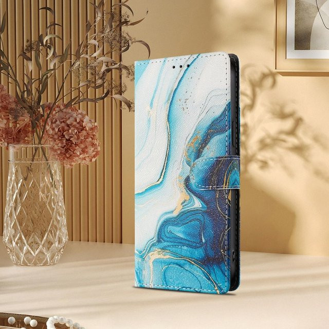 Leder Klapphülle mit Schmetterlingsblumen-Design für Samsung Galaxy S25 S24 S23 S22 S21 S20 Ultra FE Plus Edge in Multicolour mit Geldbörsenfunktion - Bild 1