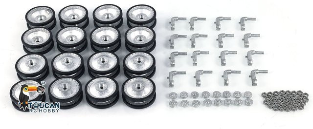 Heng Long Metall-Straßenräder Ersatzteile, 1:16, Fahrzeuge - Bild 1