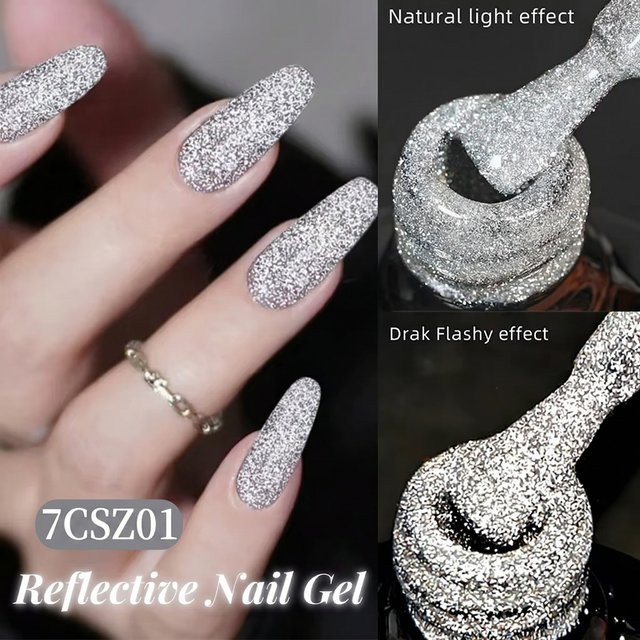 Heimat Frisch Nagelgel, Silber, Schimmernd, 7 ml - Bild 1