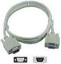 Zebra RS-232 Nullmodem Verbindungskabel DB-9 auf DB-9 in Grau, Länge: 1,8 m - Bild 1