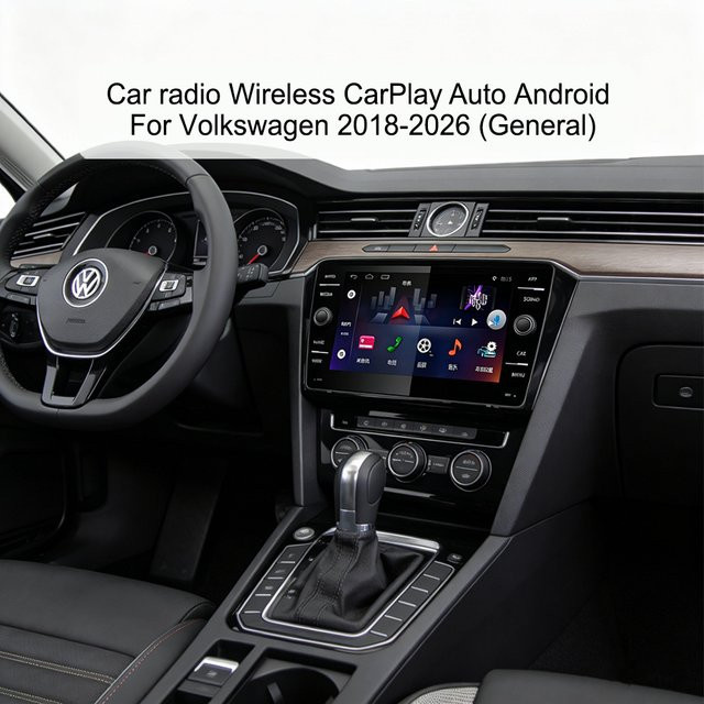 WEGONOW 8-Zoll IPS-Autoradio mit Linux für Volkswagen 2018-2026, Schwarz, Kabelloses CarPlay, Android, 4G LTE, WLAN und Bluetooth - Bild 1