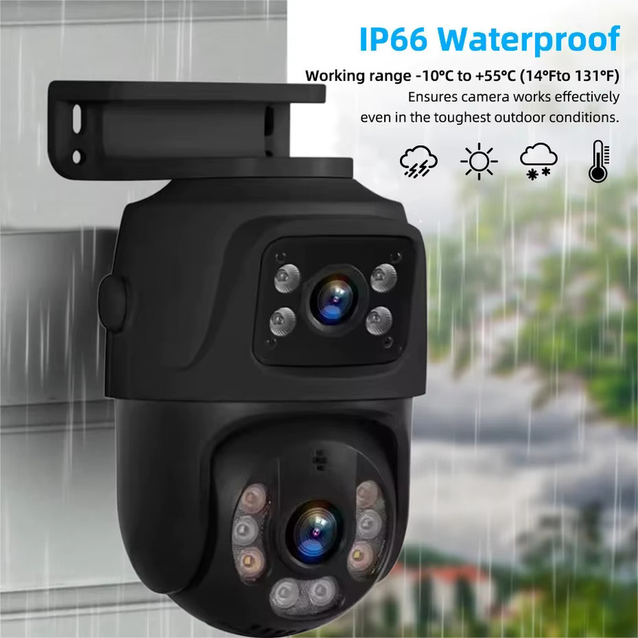 Uzoom 8CH 6MP PoE NVR Kit IP-Sicherheitskamerasystem mit Dual Lens PTZ, 2-Wege Audio und H.265 für die Videoüberwachung im Freien, Schwarz - Bild 5