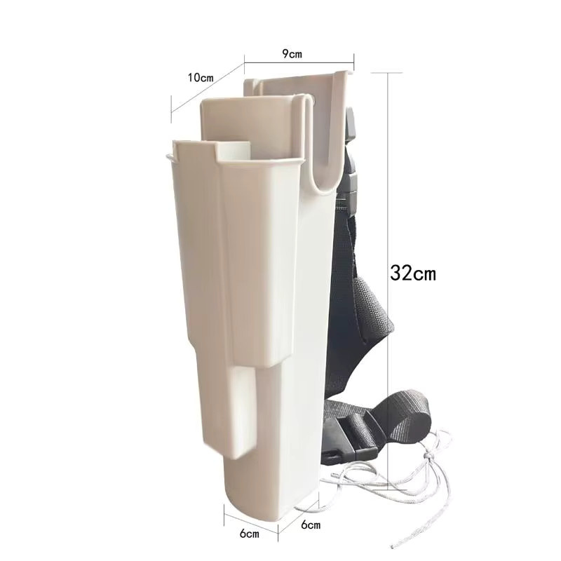 Professioneller Belt-Mounted Window Cleaning Holster Solarpanel-Rakelhalter mit werkzeuglosem Clip-System in Weiß, B/T/H: 32,0 x 10,0 x 6,0 cm - Bild 6