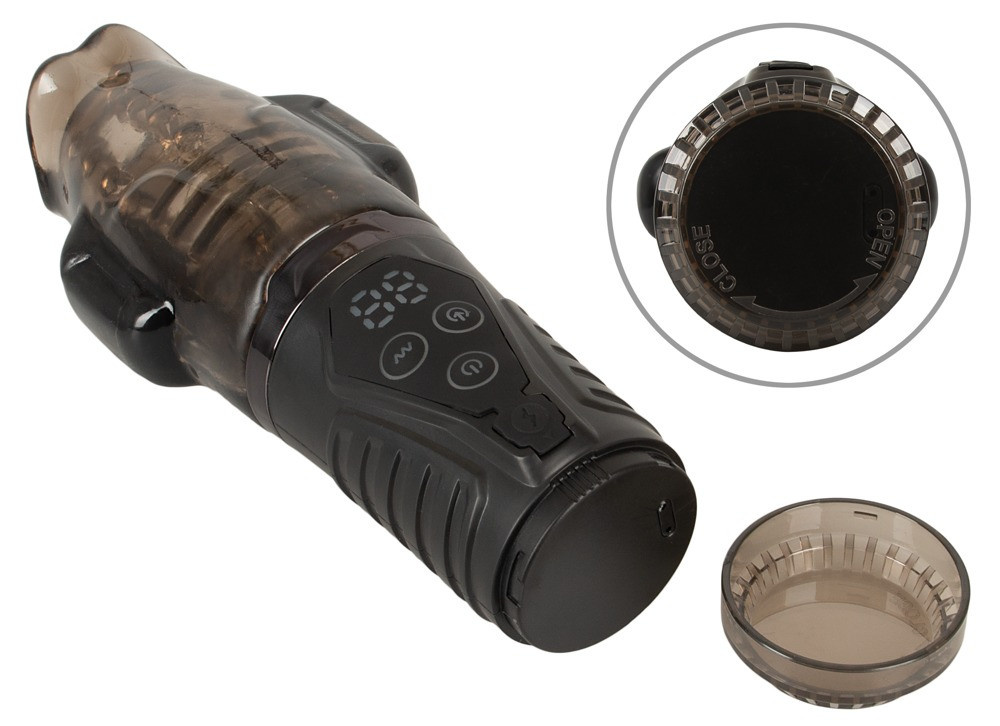 Stroker Masturbator mit Doppel-Vibration und Saugfunktion in Schwarz - Bild 3
