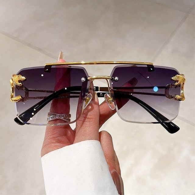 ERIKOLE Sonnenbrille randlos, eckig, Metall, Unisex - Bild 1