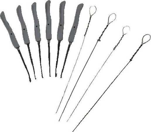NAIERDI Lock Pick Set aus Edelstahl mit 10 Teilen zur Entfernung gebrochener Schlüssel und als Schlosser Werkzeugset